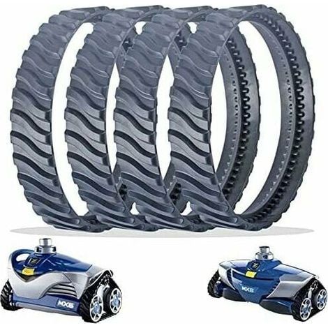 4 Ersatzketten, schwarz, für Poolreiniger, Reifenkette R0526100, kompatibel mit Zodiac Baracuda MX6/MX8 Einbaupools (1/4)
