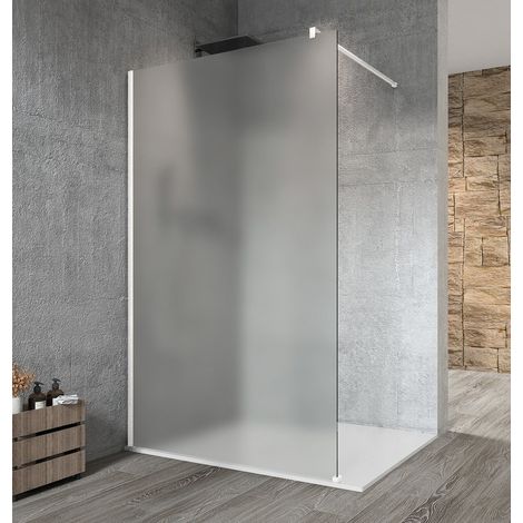 Gelco Vario - Paroi de douche fixe Walk-In, 800 mm, Coated Glass, blanc/verre dépoli GX1480GX1015 (1/3)