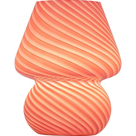 Ortviai Lampe de nuit en verre forme champignon – 3 couleurs, télécommande, violet texturé, USB 5 V pour chambre et bureau (1/5)