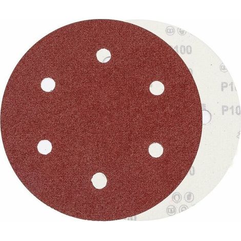 Disque de ponçage 225 mm grain P100 6 trous disques auto-agrippants, 10 tampons de papier abrasif ronds pour ponceuse à cloison sèche,Ponceuse Girafe,Ponceuse Murale (1/4)