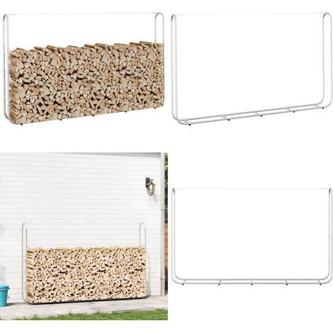 vidaXL Portant de bois de chauffage 250x25x150 cm acier galvanisé (1/5)