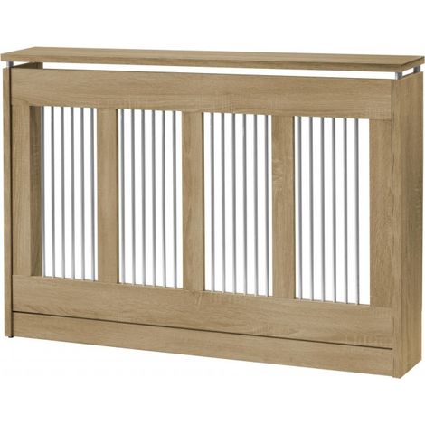 Cache-radiateur 120 cm en aggloméré mélaminé – Système d'accès magnétique – Évidement pour plinthe – Design moderne et élégant – Topkit
