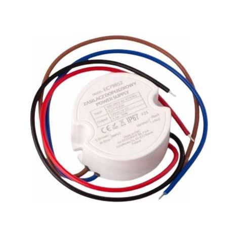 Transformateur pour luminaire 30W 12V 2,5A – IP67 pour usage extérieur – Dimensions 50x50x22mm – EC79852 – Eco-Light