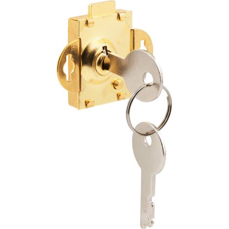 Compatible avec les serrures de boîte aux lettres Prime-Line MP4048 — Course du pêne de 1/4 de pouce, acier plaqué laiton (lot de 1) (1/2)