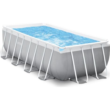 Intex Frame Swimming Pool Set "Prism Quadra III", grau, 400 x 200 x 122 cm, Inkl. Kartuschenfilteranlage (1/10)