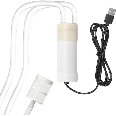 Mini Pompe à Eau Électrique, Pompe à Vide Auto-amorçante 5 V Alimentée par USB, Petite Pompe Silencieuse avec Tuyau PVC 1 m & Filtre pour Maison, Jardin, L'aquarium, Camping, Débit 4 L/min (1/5)