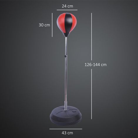 Punchingball Set 126-144cm Höhenverstellbar Boxstand mit Ständer Boxbirne Boxhandschuhen Pumpe Punching Bag freistehender Boxsack Speedball Boxen Standbox-Trainer für Erwachsene Jugendliche (1/5)