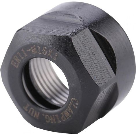 1 écrou de serrage de type ER11 pour mandrin (noir M15 x 1 ER11A) (1/5)