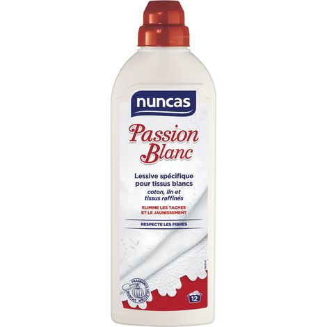 Lessive Liquide Pour Tissus Blancs 750ml Passion Blanc - Nuncas