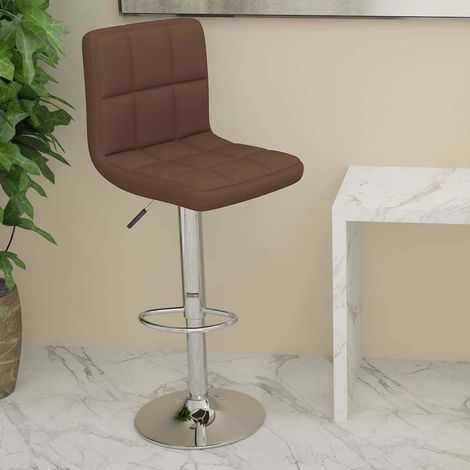 vidaXL Tabouret de bar Marron Tissu (1/5)