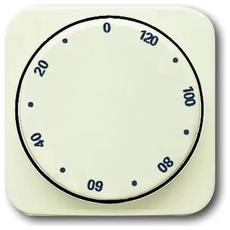 Busch-Jaeger Zentralscheibe mit Aufdruck 10 ... 120 min für Zeitschaltuhr, Drehknopf weiß - Busch-Duro 2000® SI (1771-212-102), 2CKA001753A6208 (1/2)
