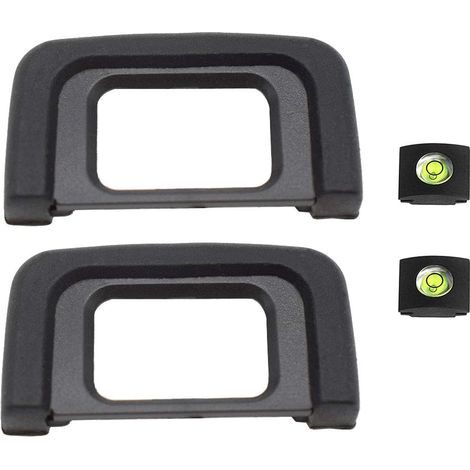 Oculare per Nikon D5500 D5300 D5100 D3500 D3400 D3200 D3300 D3100 D3000 D5600 D5000 D5200 DK-25 con coprimirino in gomma e slitta a contatto caldo (confezione da 2)