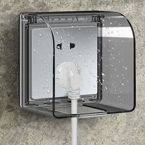 UlisemSortie Couvercle Childproof 86 modèle universel Boîtier de Prise étanche 12.2×10.8×7.3 CM Prises extérieures étanches pour interrupteur (1/4)