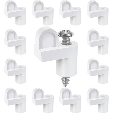 Clips pour moustiquaire de fenêtre de 3/8 po avec vis, clips coupe-vent pour moustiquaire, blancs (lot de 12) (1/5)