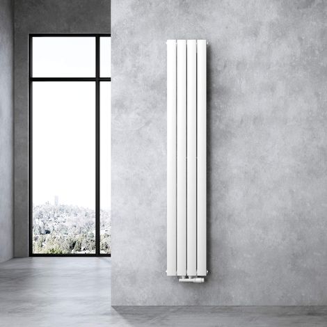 doporro Vertikal Badeizkörper Badheizung 180x31cm Weiß Einlagig Heizkörper Flachheizkörper Mittelanschluss Flach Paneelheizkörper 550Watt (1/5)