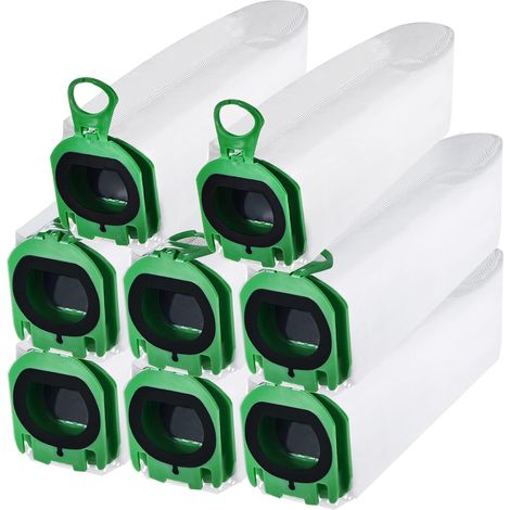 Paquete de 8 bolsas para la aspiradora Vorwerk Kobold VB100, bolsas de filtro de alta calidad, repuestos, accesorios para bolsas, bolsas para aspiradoras inalámbricas Vorwerk Kobold VB100, VB 100, FP1 (1/3)