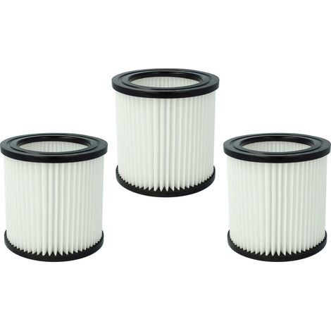 vhbw 3x Cartouche filtrante compatible avec Nilfisk Buddy II 12 UK, II 12L EU, II 12 ZA aspirateur - Filtre pour particules fines