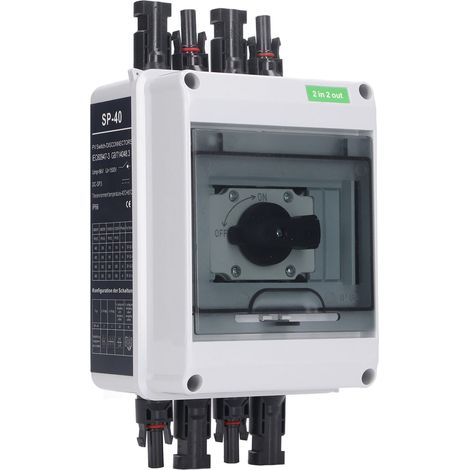 DC1000V 32A Solar-Trennschalter 2 Eingänge 2 Ausgänge Photovoltaik-Isolatorschalter für Wechselrichter-Kombinationsbox (1/5)