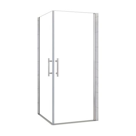 AICA  Eckeinstieg 90x90x180cm 6mm ESG NANO Silber Matt Schwingtür eckdusche Pendeltür Duschabtrennung Duschkabine Duschtür (1/5)
