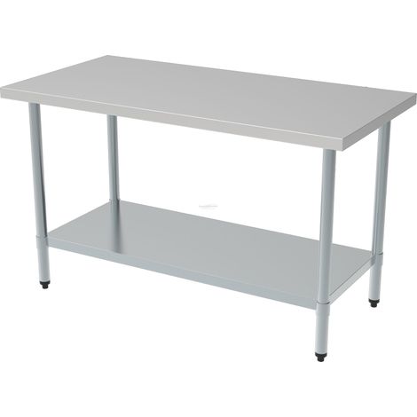 Table Inox avec Etagère Démontable - Gamme 700 - Combisteel