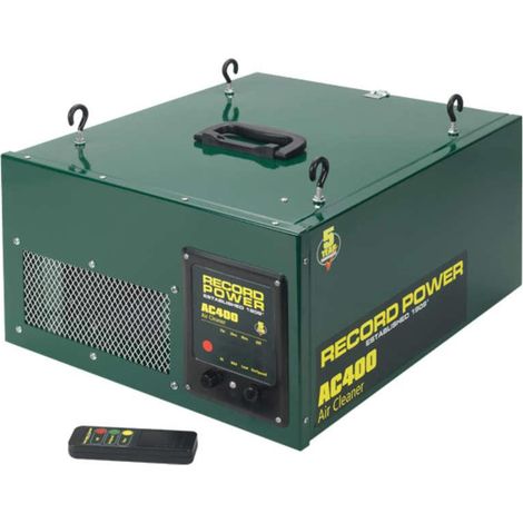 Record Power AC400 Two-Stage Workshop Air Filter with Remote and Timer, 1 Micron (1/6)
