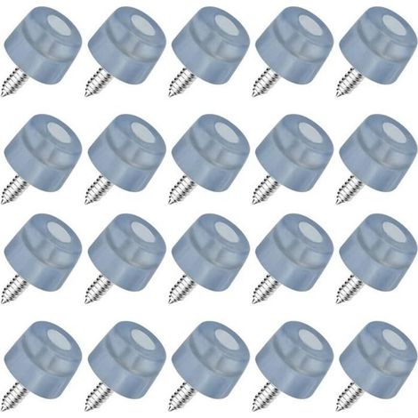 HOXILEELEO20 PCS Pieds de chaise en caoutchouc à visser 20 18 14mm Antidérapant pour meubles protection anti-vibration avec vis pour meubles (1/5)