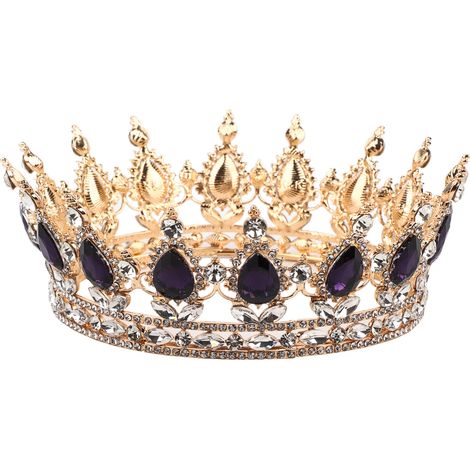 Tiara redonda hecha a mano con diamantes de imitación, accesorio para el cabello para bodas, bailes de graduación y actuaciones. (1/5)