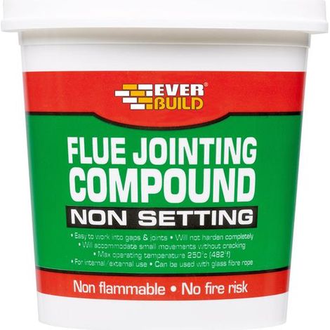 Everbuild PCFJC05 Flue Jointing Compound – 500g, High-Performance Sealant for Chimney and Flue Pipe Joints