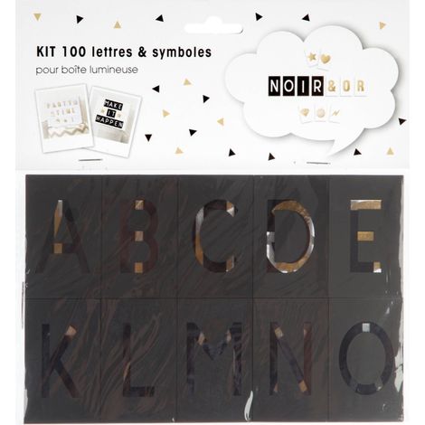 Lettres pour panneau lightbox, 100 pièces, coloré (1/2)