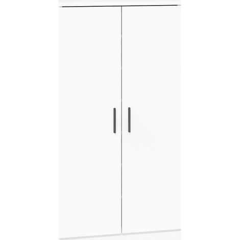 Maison Exclusive - Scarpiera Bianco Lucido 55x35x108 cm in Legno Multistrato (1/5)