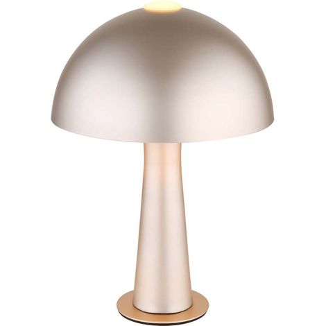 Tischleuchte Beistelllampe Nachttischlampe Metall cappuccinofarben matt H 28,5cm (1/5)
