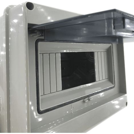 Caja distribucion electrica Superficie IP65 de 8 modulos  Blanco (1/4)