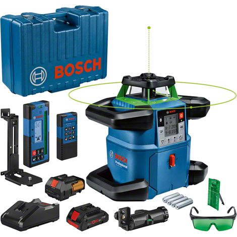 Bosch Professional – Laser rotatif GRL 650 CHVG – Laser vert haute visibilité – Portée jusqu'à 650m – Protection IP68 – Autonomie jusqu'à 50h (1/5)