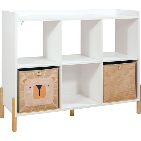 Mobiletto per bambini Mobili Rebecca Timo 78x98,5x30 MDF Pino Bianco (1/5)