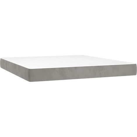 Maison Exclusive - Materasso a Molle Insacchettate Rigidità Media Grigio Chiaro 160x220x20 cm in Velluto