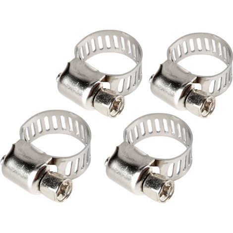 Fascette stringitubo in acciaio inox - set 4 pz - ↔ 8 mm - Ø 8-12 mm (1/5)