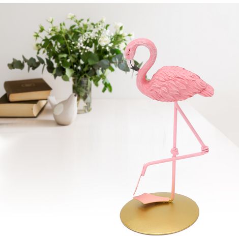 Estatua de pájaro de resina de alta calidad – Decoración moderna para sala de estar/oficina/comedor – Rosa – 133 g (1/5)