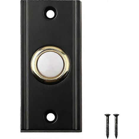 Bouton de sonnette filaire élégant avec fonction de rétroéclairage et finition laiton, adapté aux maisons, chambres et autres espaces résidentiels. (1/5)