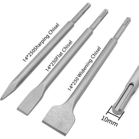 Ensemble de 5 ciseaux plats élargissants SDS s-harp de 250mm pour brique, pierre et béton (1/5)