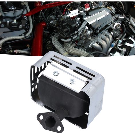 2-, 3- und 4-Zoll-GX160-Benzinmotor, Generator, Wasserpumpe, Auspuffschalldämpfer, Auspuffrohr mit Dichtung, silber (1/5)