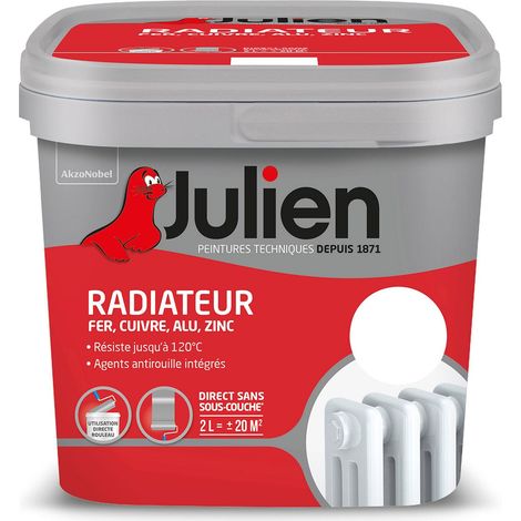 Peinture Radiateur Phase Aqueuse Brillant Blanc 2 L - Julien