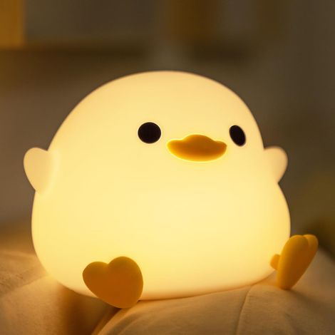 Veilleuse LED Dodo Duck – Lampe canard en silicone adorable pour chambre et salon – Lampe de chevet rechargeable avec capteur tactile (1/5)