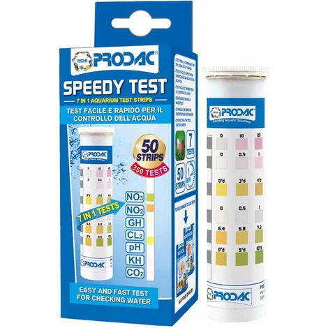 Mantenimiento de agua prodac easy test 7 in 1 50 tiras rápido