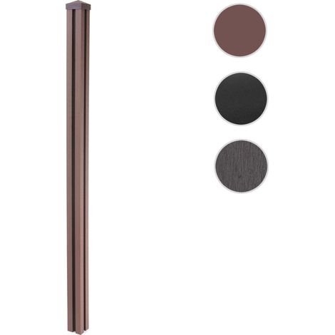 WPC poteau Sarthe-WPC brise-vue, poteau  240cm, gris (1/5)