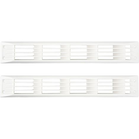 1 Paire Couvercle Aération Rectangulaire Blanc Grille Bouche Ventilateur Pour Caravane Camping-car Bateau Marin (1/5)