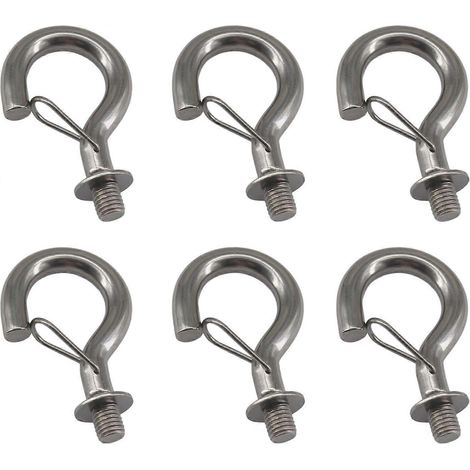 [RM](6 pièces) Crochets de suspension à visser au plafond M8 en acier inoxydable 304 avec (1/5)