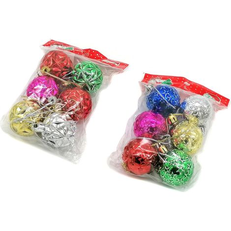 bunte Kugeln 6 Stück Mustermix 4cm