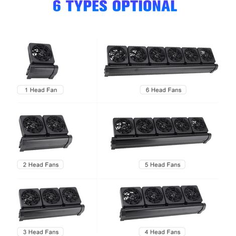 Ventilateur d'aquarium, refroidisseur, système de refroidissement pour aquarium d'eau douce et d'eau salée, contrôle de la température, refroidissement (1/4)