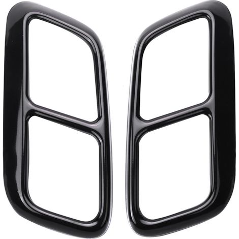 Cache/bouchon de pot d'échappement en acier inoxydable noir pour berlines sport 2018-2019.