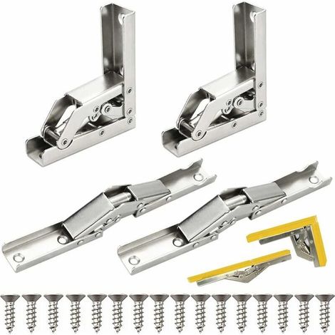 Charnière pour meuble,Charnière 90 Degrés 4pcs Charniere Pliante Porte Placard Pliant étagère Charnière à Visser Invisible (1/5)